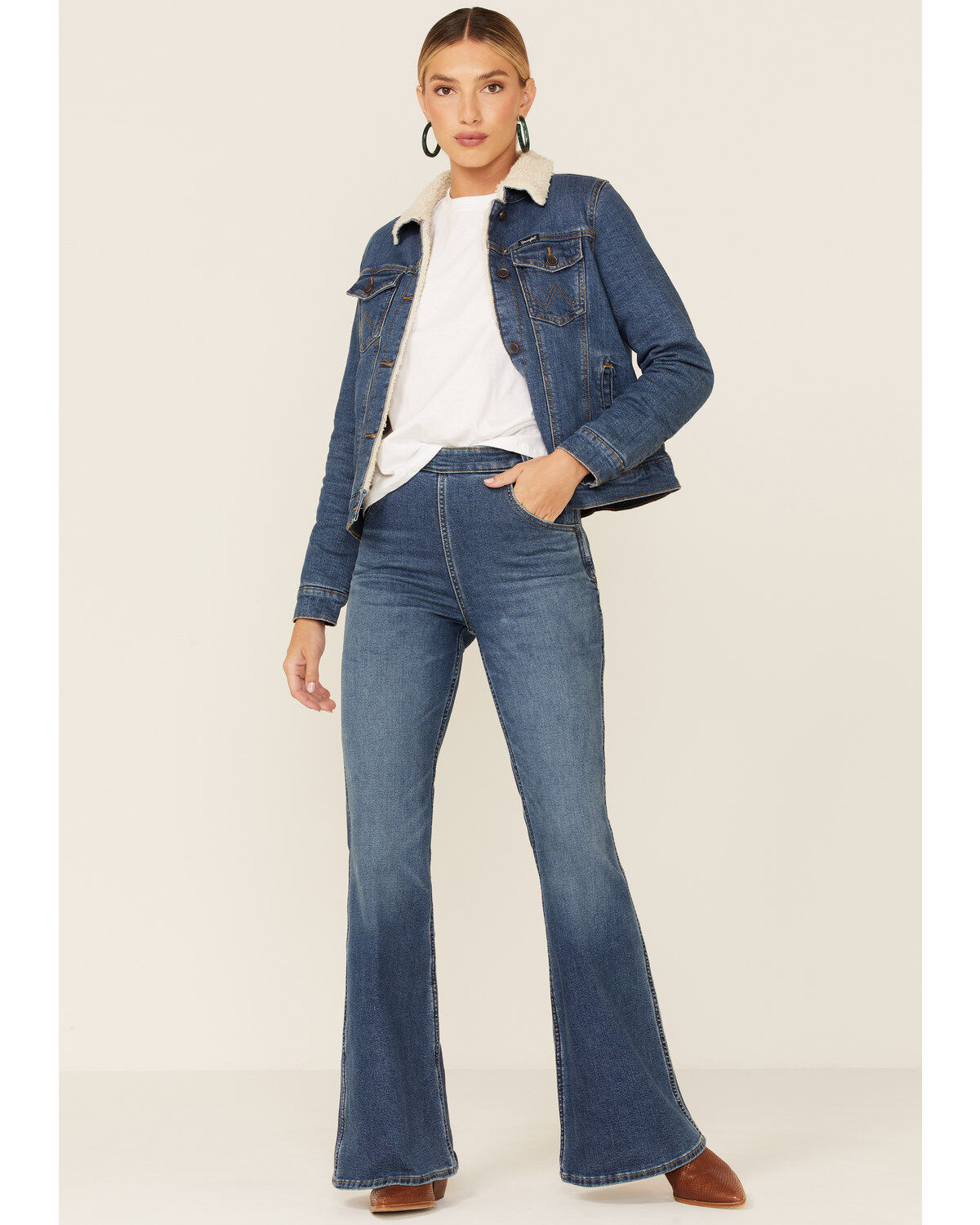 Image #1 - Lee Women's High Rise Super Flare Jeans, Blue, hi-res