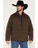 Image #1 - Wrangler Men's Reversible Solid Southwestern Print Quilted Jacket, Brown, hi-res