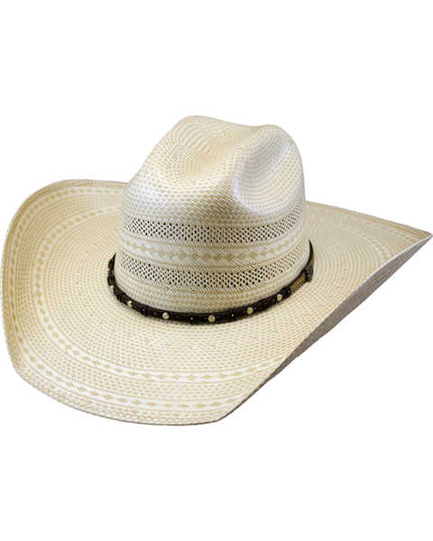 Justin Men's Hutson Bent Rail Straw Cowboy Hat , Ivory, hi-res