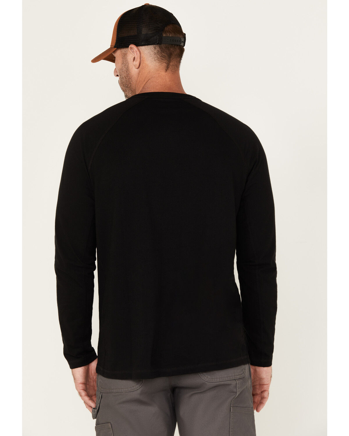 Image #4 - Carhartt Men's Force Relaxed Fit Midweight Long Sleeve Pocket T-Shir, Black, hi-res