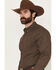 Image #2 - Cody James Men's Sebastian Geo Print Long Sleeve Button-Down Stretch Western Shirt, Dark Brown, hi-res