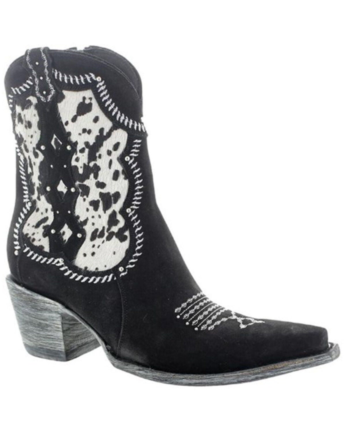 Old Gringo Women's Lazzo Cowboy Western Boots - Snip Toe, Black/white, hi-res