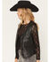 Image #2 - Mauritius Leather Women's Boot Barn Exclusive Star Studded Button Front Vest, Black, hi-res