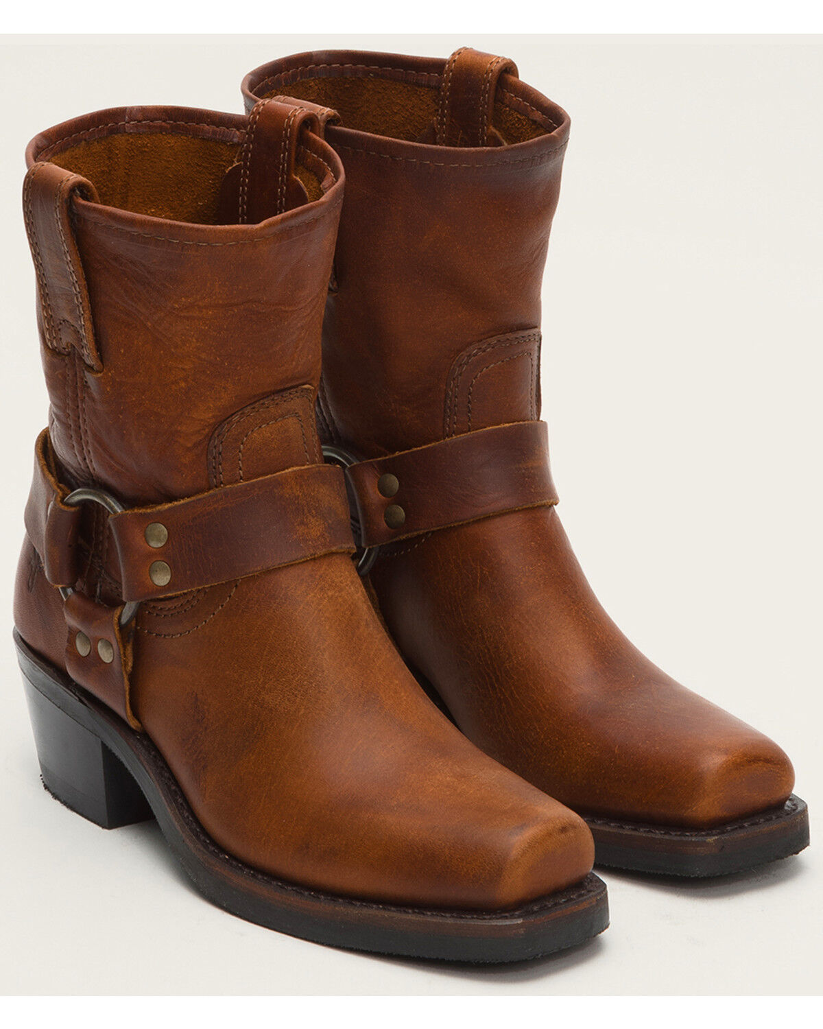 frye square toe harness boots