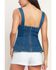Image #4 - Flying Tomato Women's Sweet Denim Peplum Top, Medium Wash, hi-res