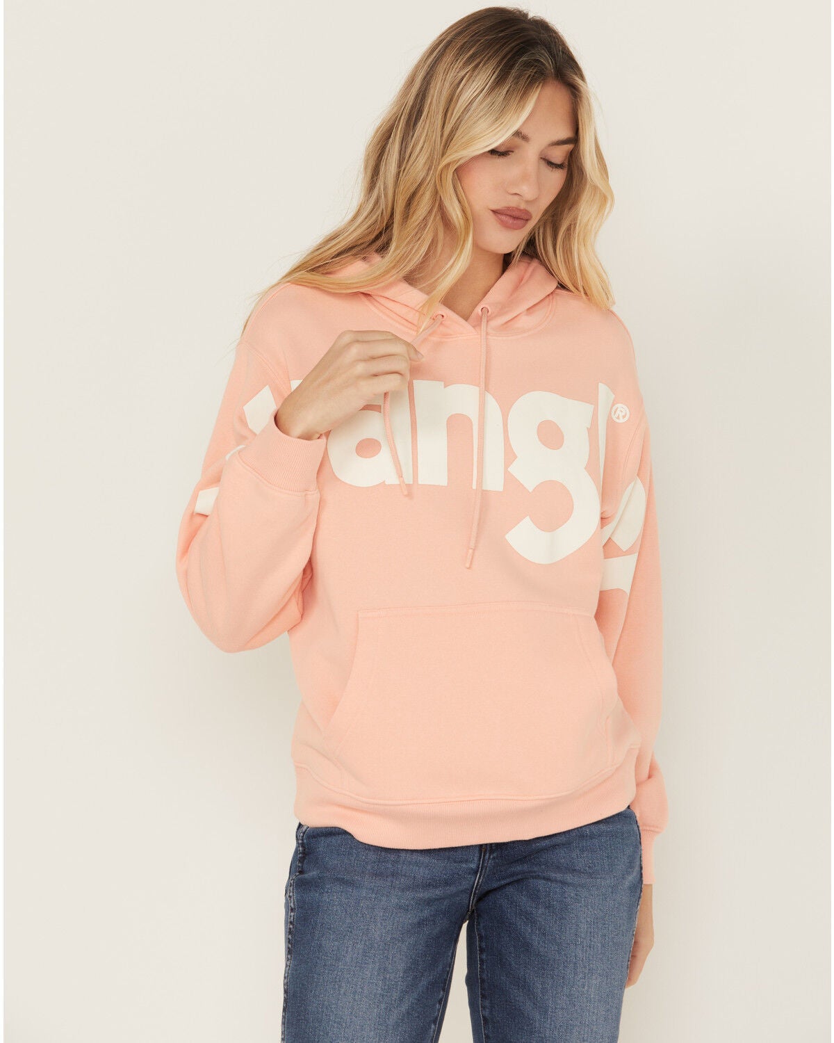 Wrangler Retro Women's Classic Logo Hoodie, Pink, hi-res