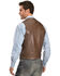 Image #3 - Scully Men's Frontier Leather Vest, Chocolate, hi-res