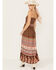 Image #4 - Shyanne Women's Border Print Smocked Maxi Dress, Brown, hi-res