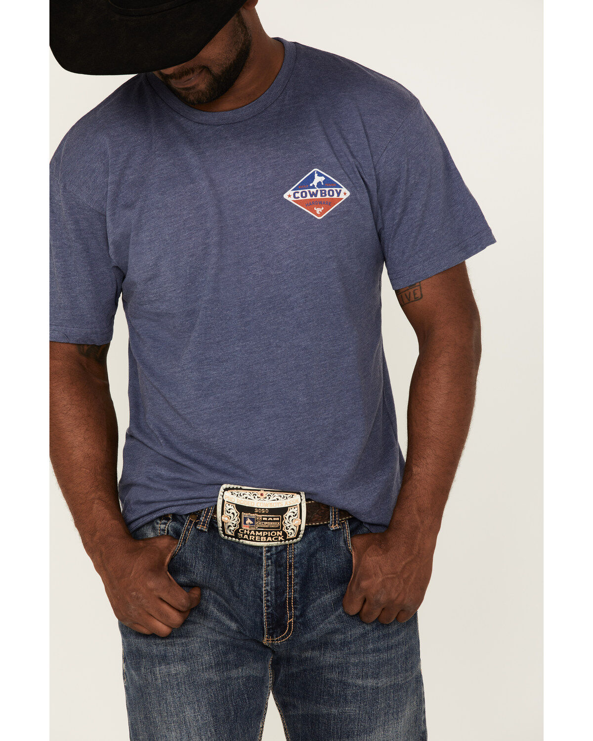 Image #3 - Cowboy Hardware Men's Built Tough Logo Graphic T-Shirt , , hi-res