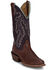 Image #1 - Justin Women's Breaking News Tall Western Boots - Square Toe, Dark Brown, hi-res