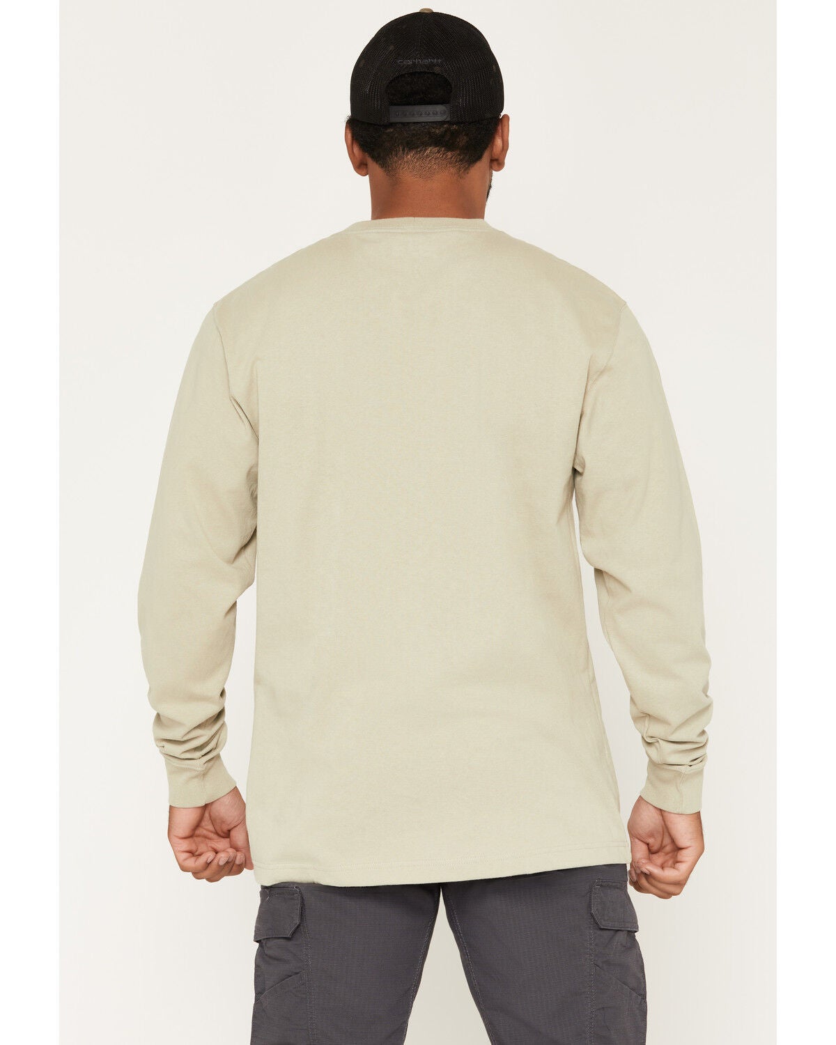 Image #4 - Carhartt Men's Deerborn Logo Loose Fit Long Sleeve Graphic T-Shirt, Olive, hi-res