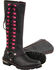 Image #1 - Milwaukee Leather Women's 14" Fuchsia Accent Lacing Boots - Square Toe, Black, hi-res