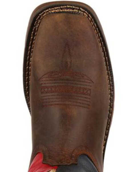 Image #5 - Rebel by Durango Men's Steel Toe Texas Flag Western Boots, Brown, hi-res