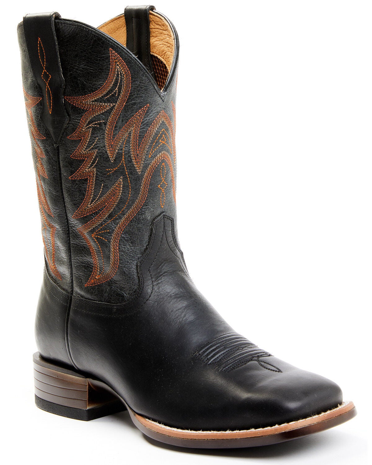 black western square toe boots