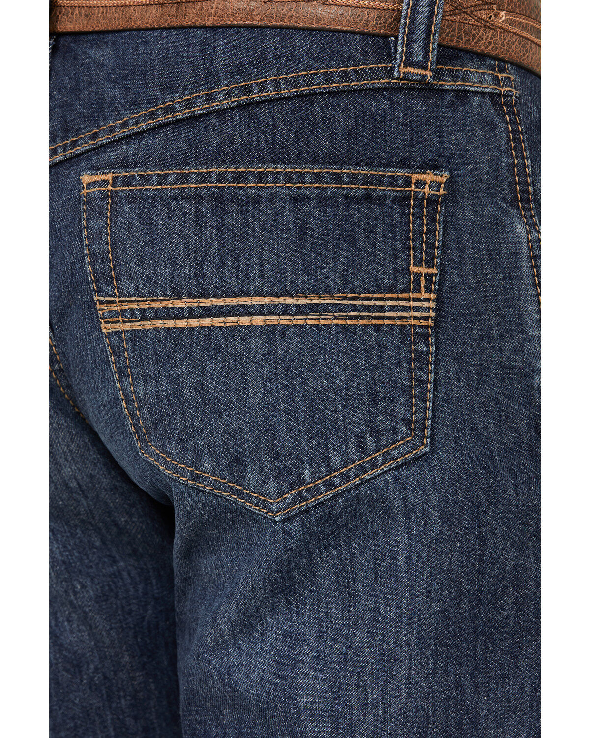 Image #4 - Cinch Men's Carter 2.0 Medium Stonewash Relaxed Bootcut Rigid Denim Jeans, Indigo, hi-res