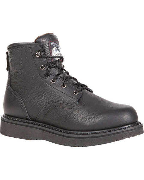 Image #1 - Georgia Men's 6" Lace-Up Wedge Work Boots, , hi-res