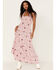 Image #1 - Ariat Women's Memphis Halter Smocked Maxi Dress, Red, hi-res