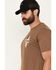 Image #2 - Howitzer Men's God and Country Short Sleeve Graphic T-Shirt, Brown, hi-res