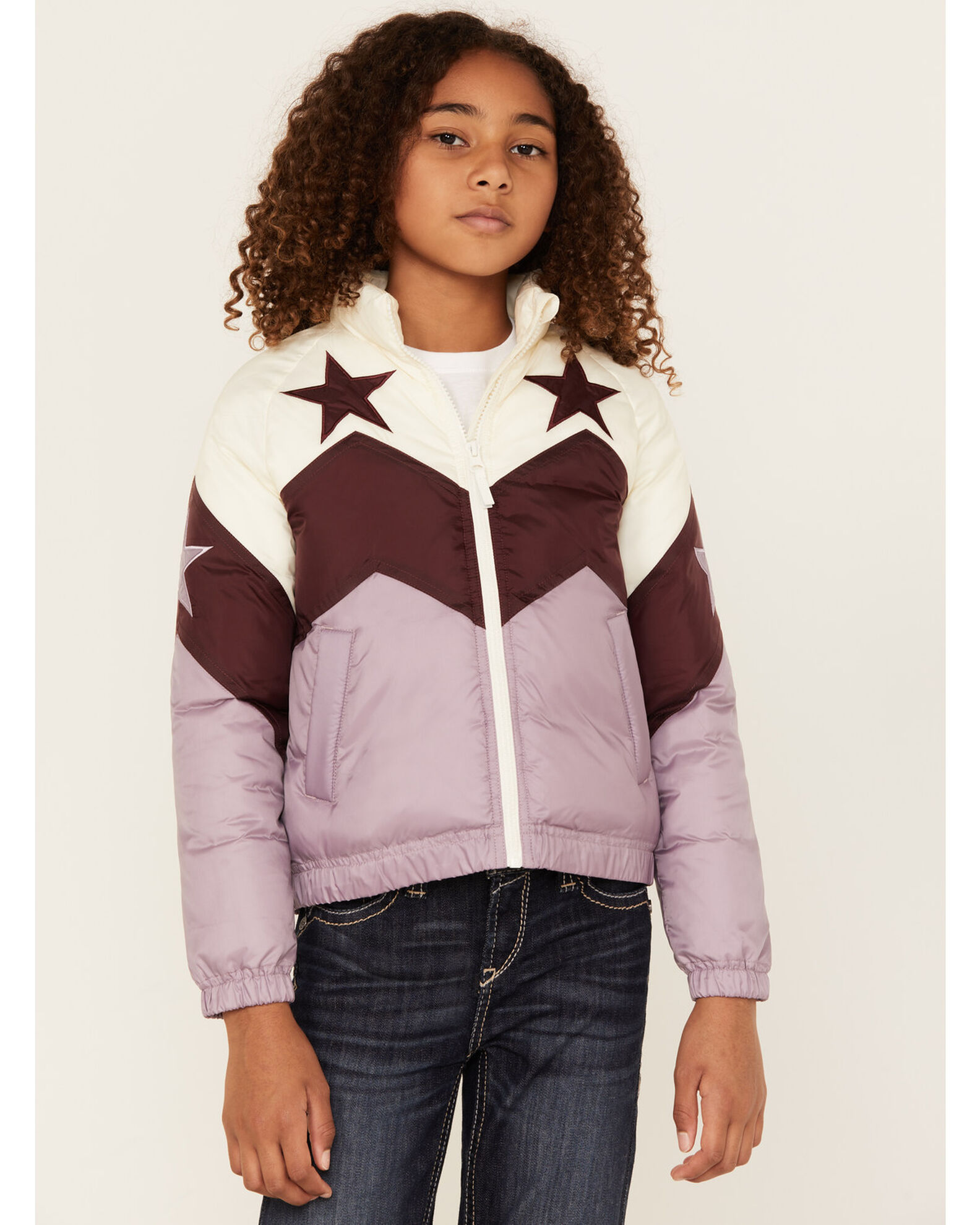 Girls star coat top