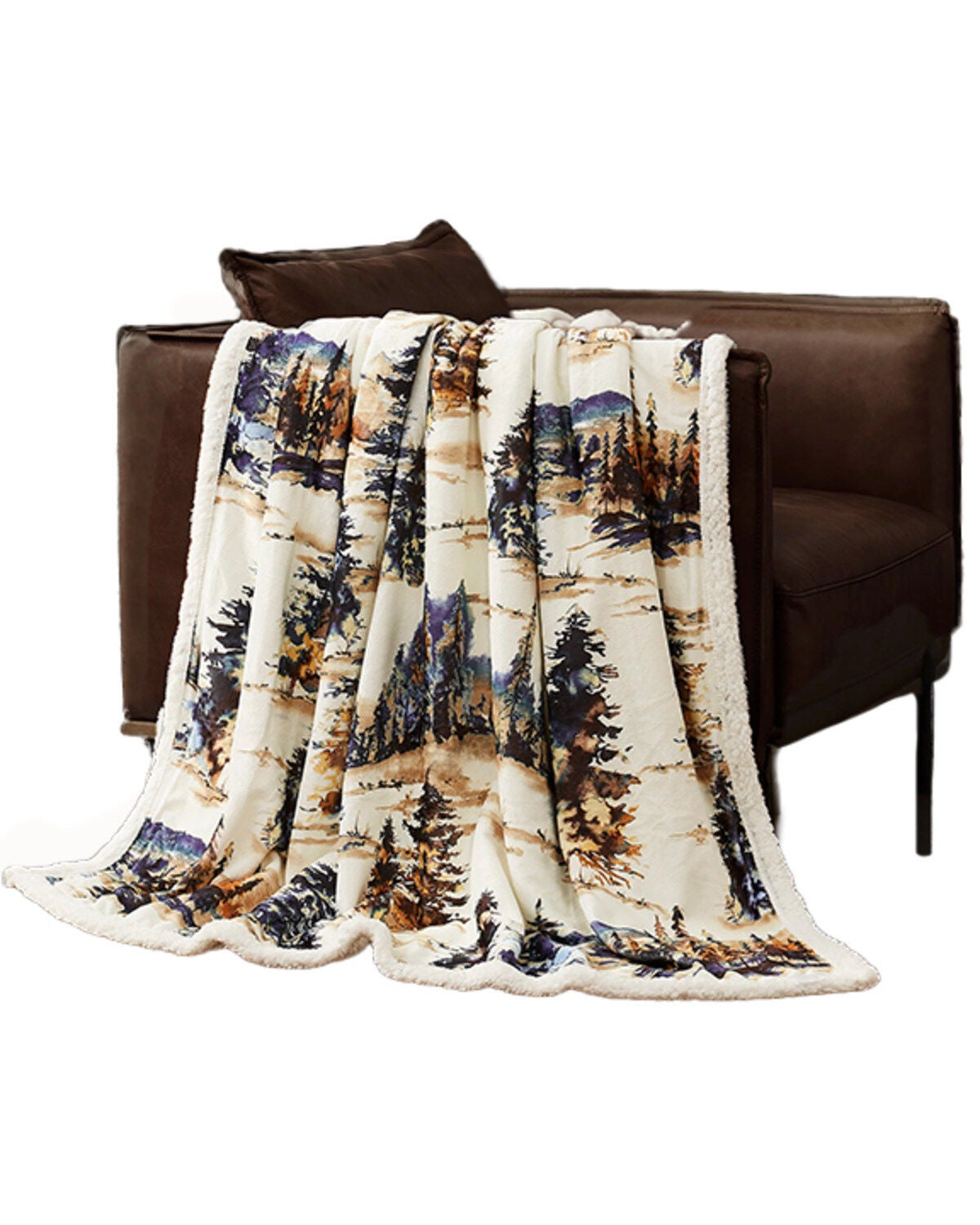 HiEnd Accents Acadia Campfire Sherpa Throw, Copper, hi-res
