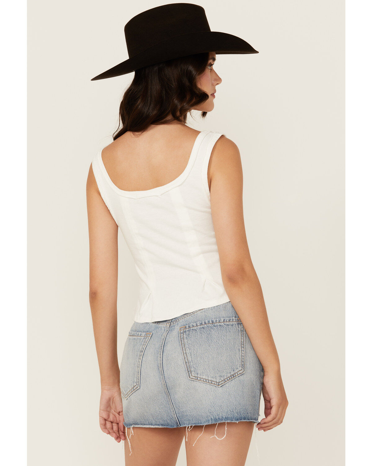 Image #4 - Free People Women's Roller Tank, Ivory, hi-res