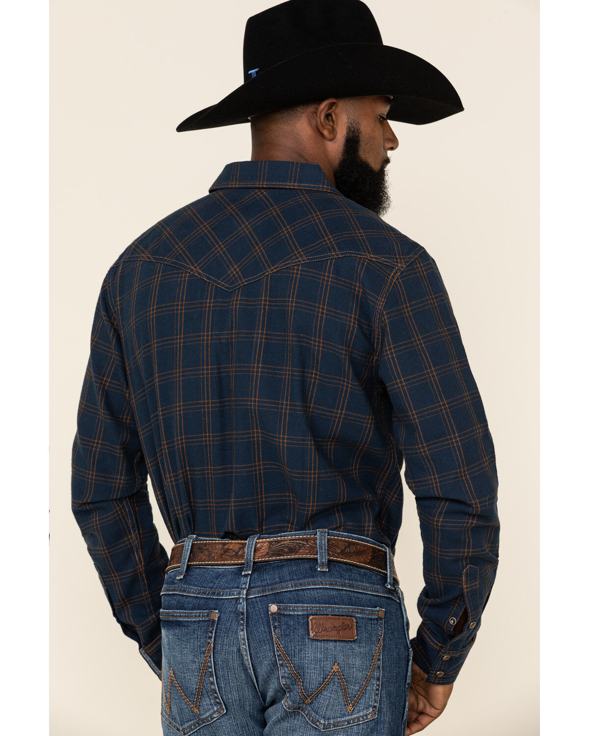 Image #5 - Cody James Men's Cypress Large Windowpaine Plaid Long Sleeve Western Flannel Shirt , , hi-res