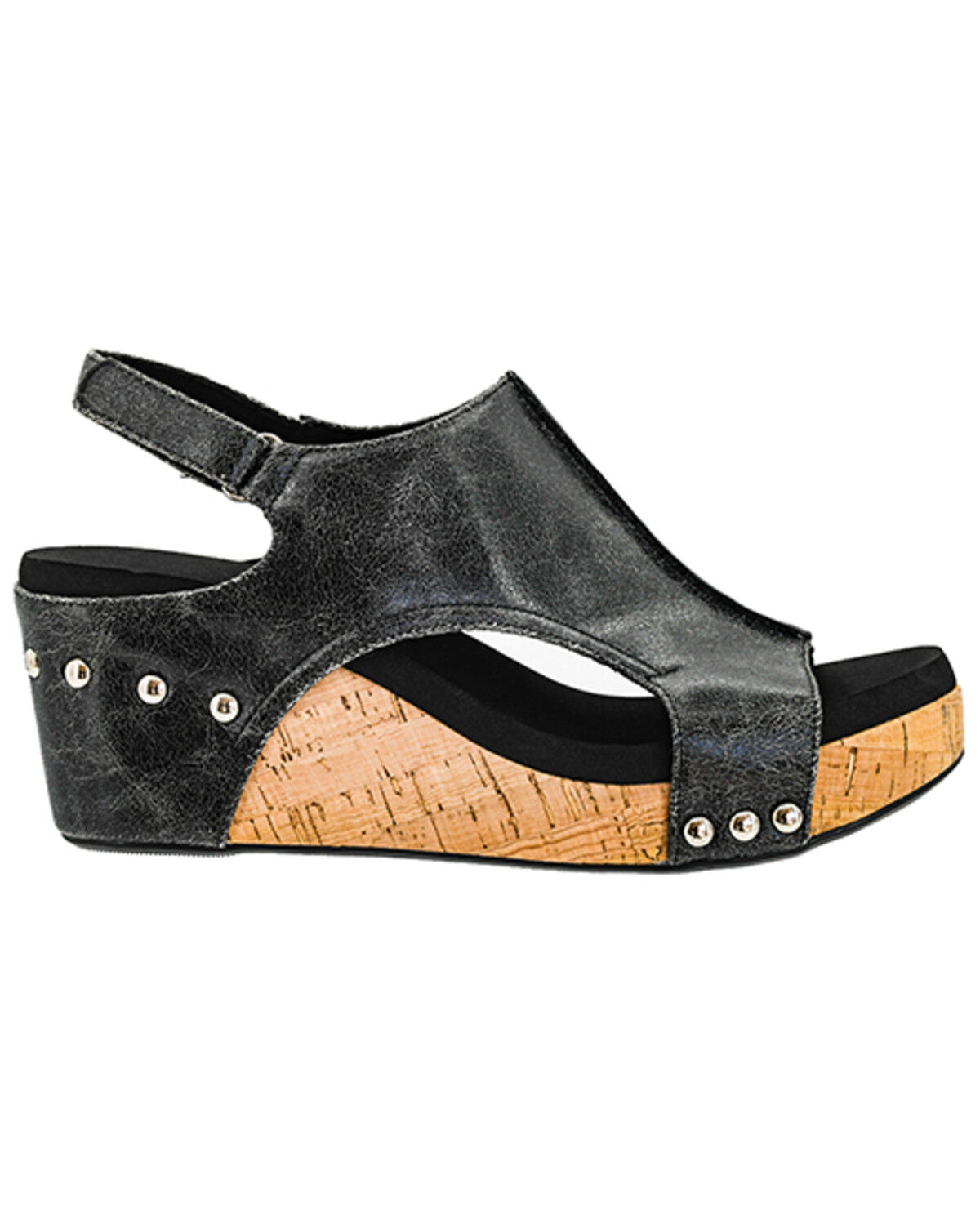 Image #2 - Corkys Women's Carley Sandals, Black, hi-res