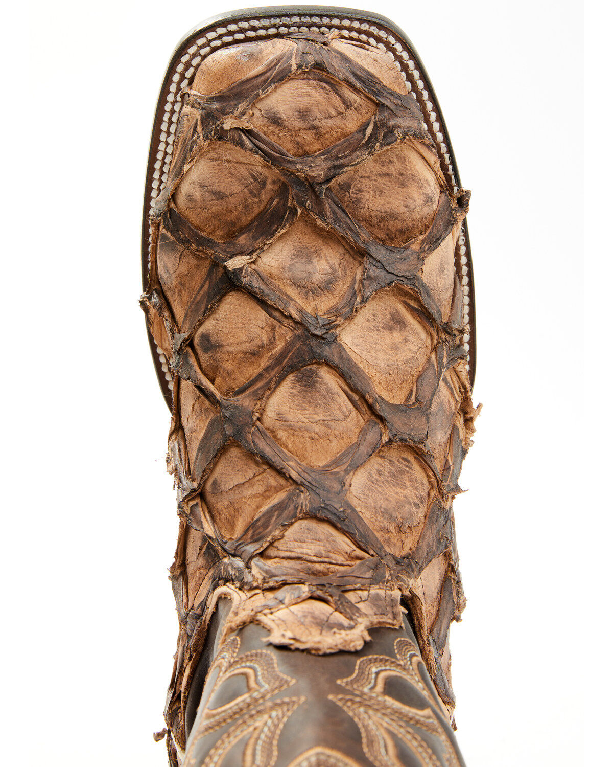 Image #6 - Cody James Men's Exotic Pirarucu Western Boots - Broad Square Toe, Chocolate, hi-res