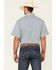 Image #4 - Cody James Core Men's Clovis Dobby Geo Print Short Sleeve Button Down Western Shirt, Blue, hi-res