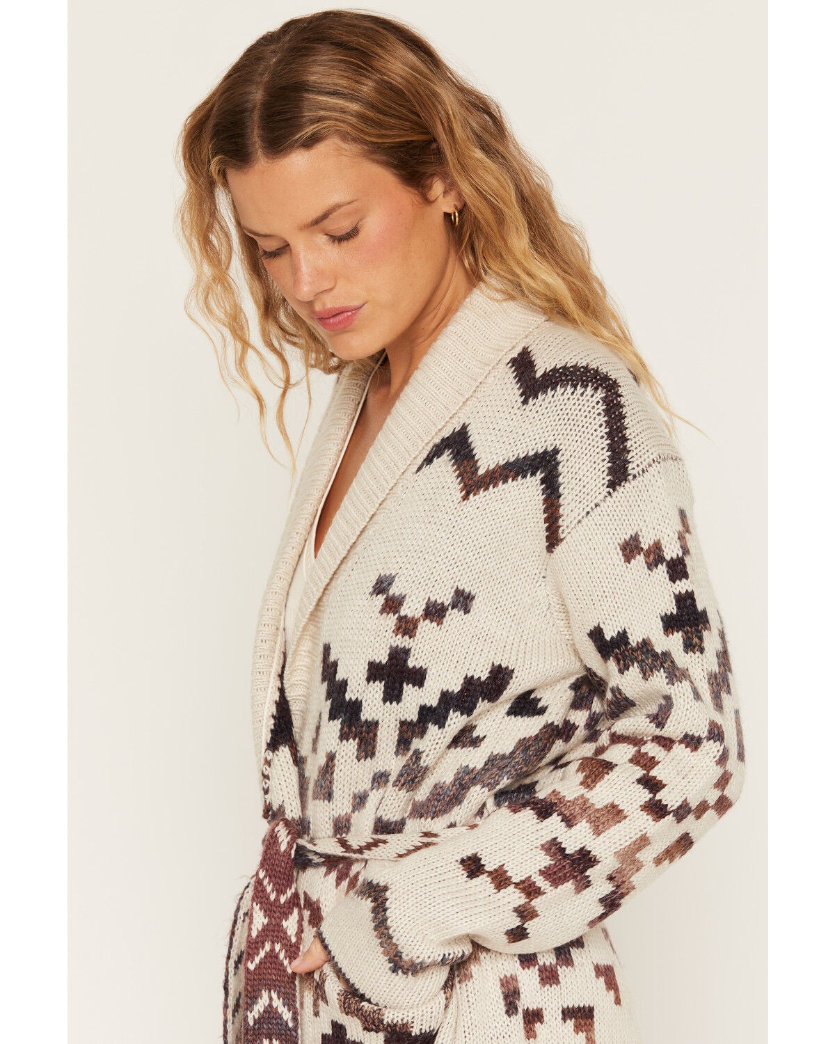 Image #2 - Idyllwind Women's Sugartree Southwestern Print Cardigan, Cream, hi-res