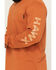 Image #3 - Hawx Men's Logo Graphic Long Sleeve Work T-Shirt, Rust Copper, hi-res