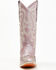 Image #4 - Corral Women's Metallic Embellished Overlay Western Boots - Snip Toe, Rose, hi-res