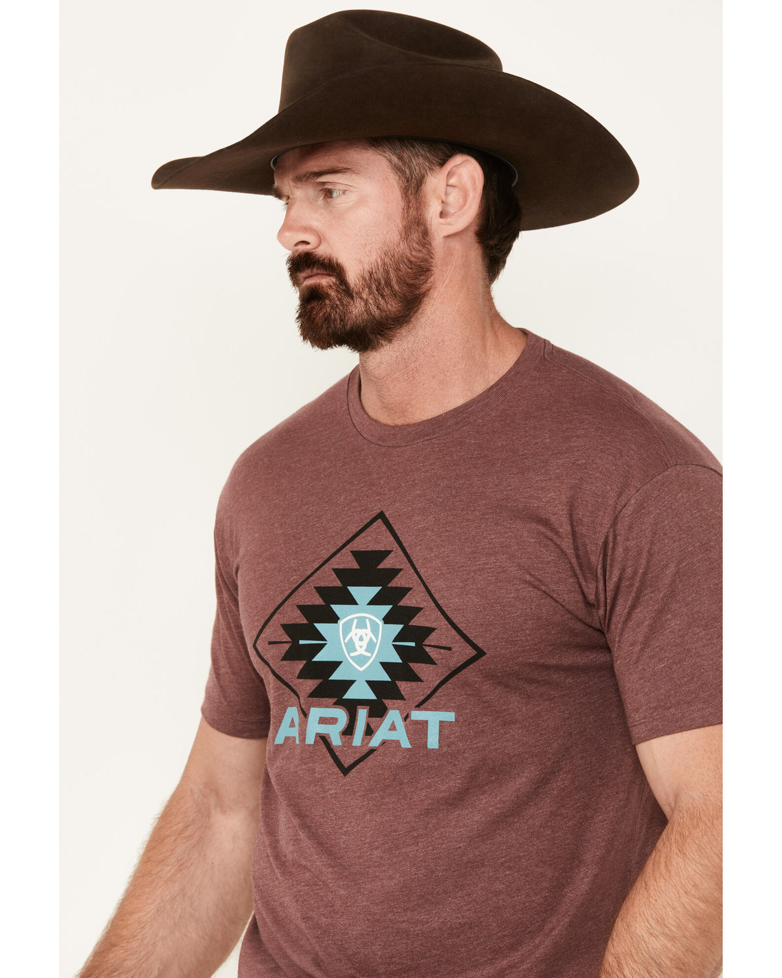 Image #2 - Ariat Men's Southwestern Print Short Sleeve Graphic T-Shirt, , hi-res