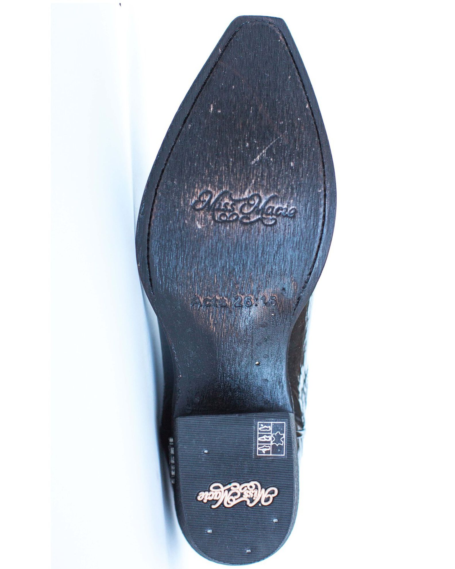 Image #7 - Miss Macie Women's Pitty Pat Western Boots - Snip Toe, Black, hi-res