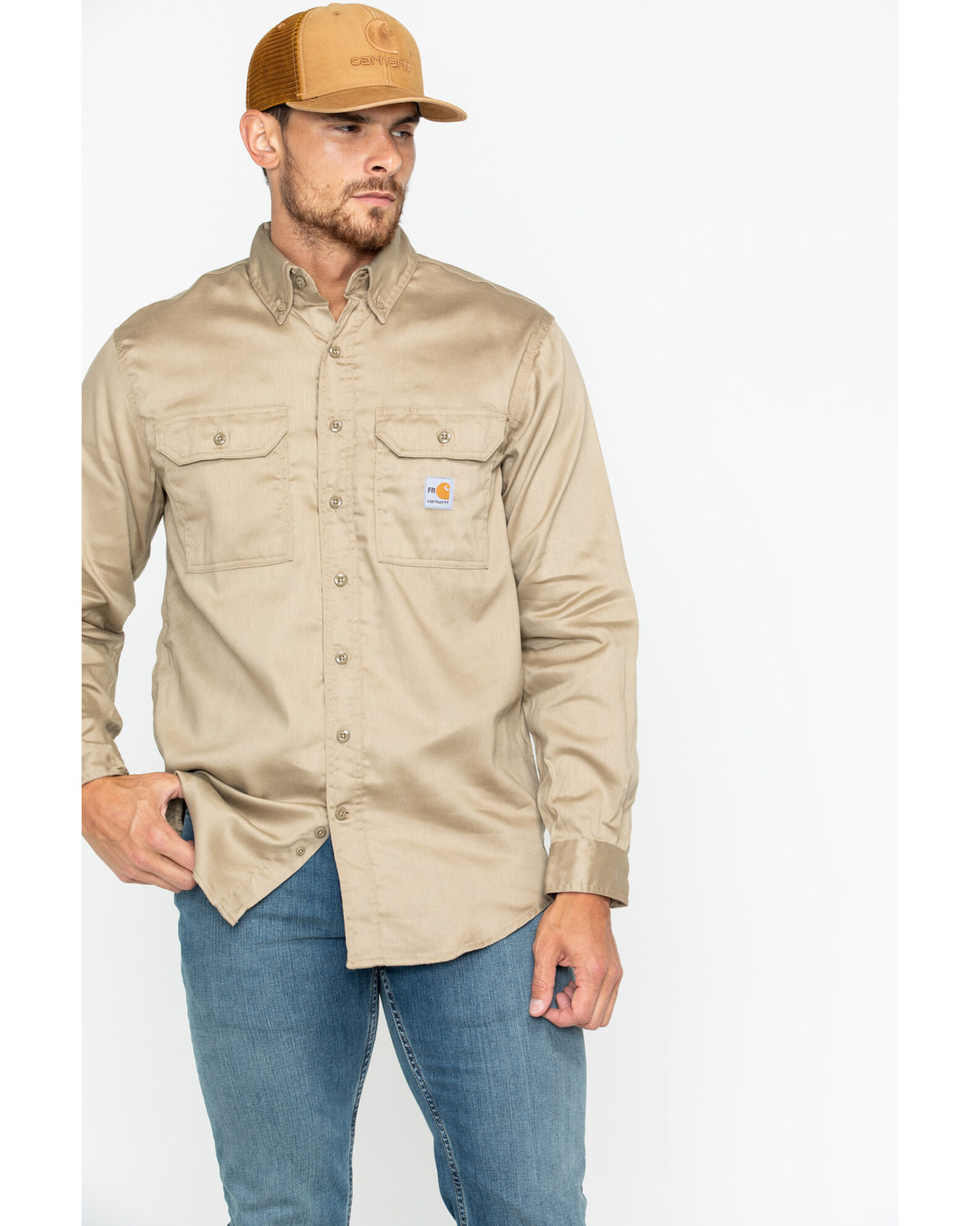 Carhartt Men s FR Solid Twill Long Sleeve Work Shirt