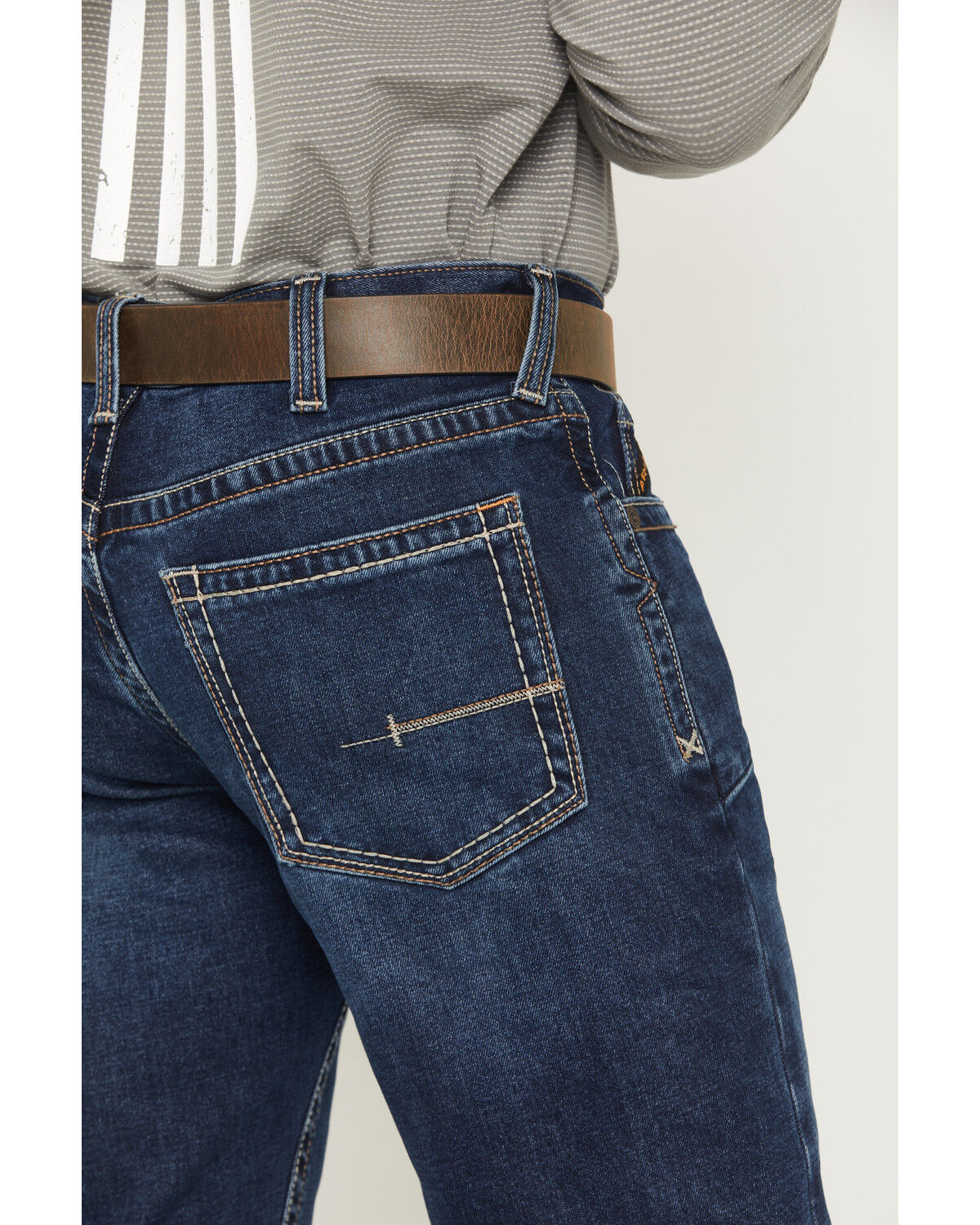 Ariat Men's M4 Rebar Medium Wash Acclimatized Relaxed Bootcut Stretch Denim Jeans