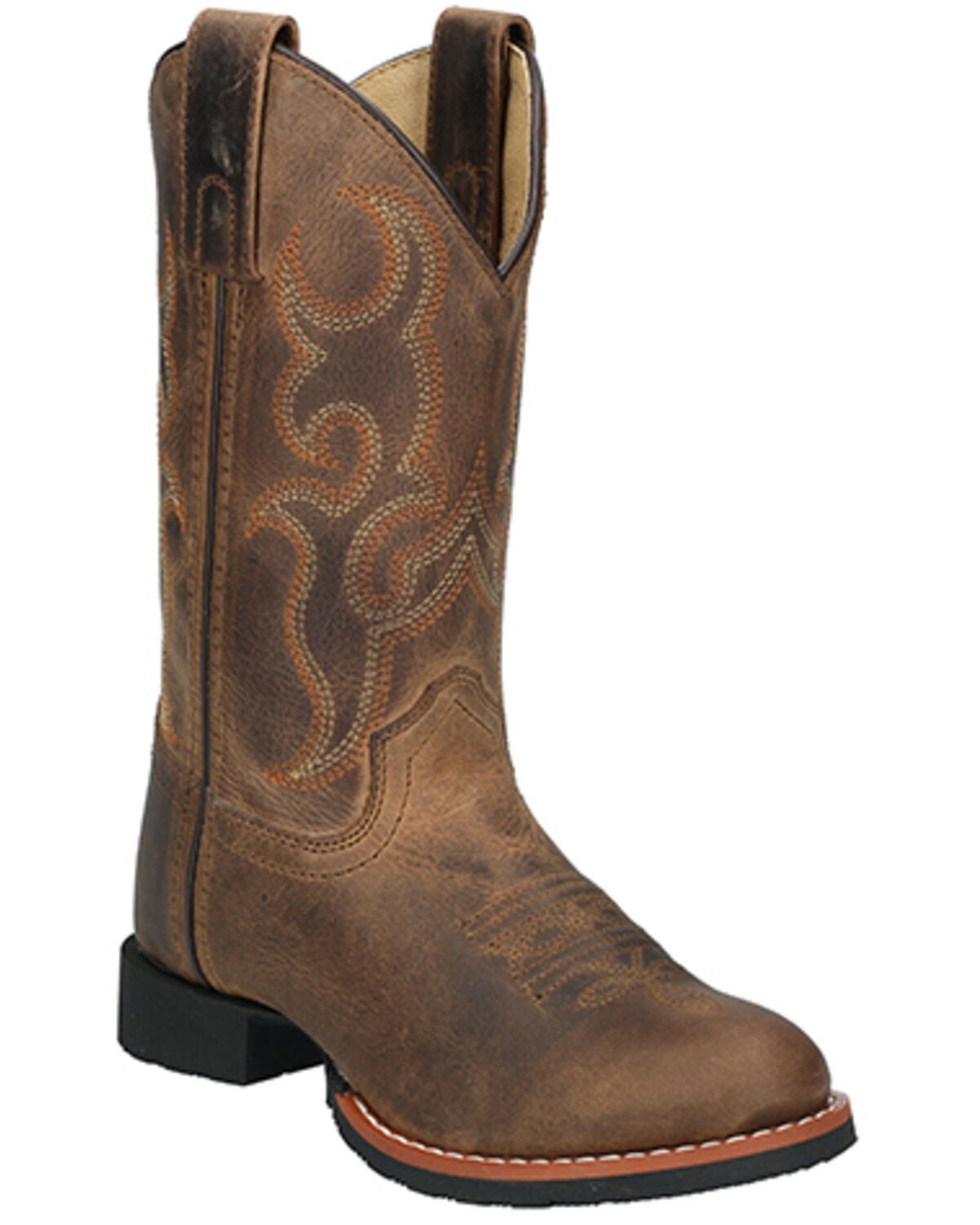 Smoky Mountain Boys' Showdown Western Boots - Round Toe, Brown, hi-res