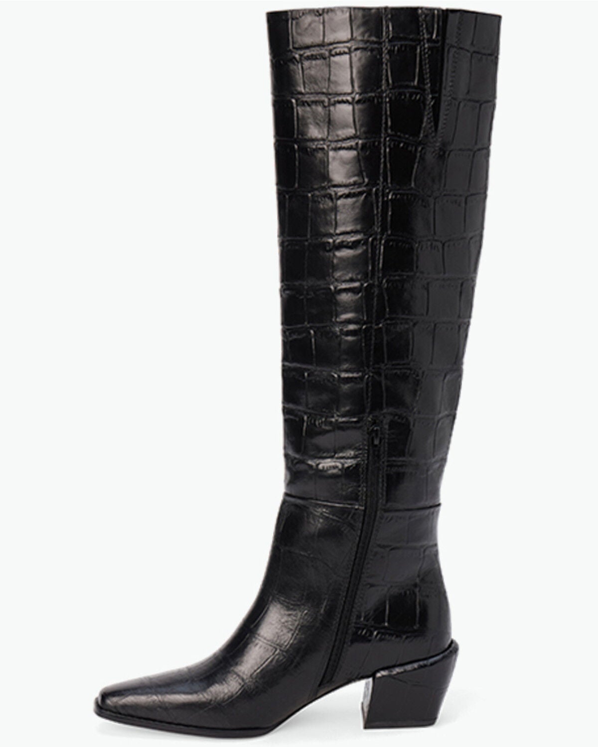 Image #3 - Matisse Women's Ellington Caiman Print Tall Fashion Boots - Square Toe, Black, hi-res