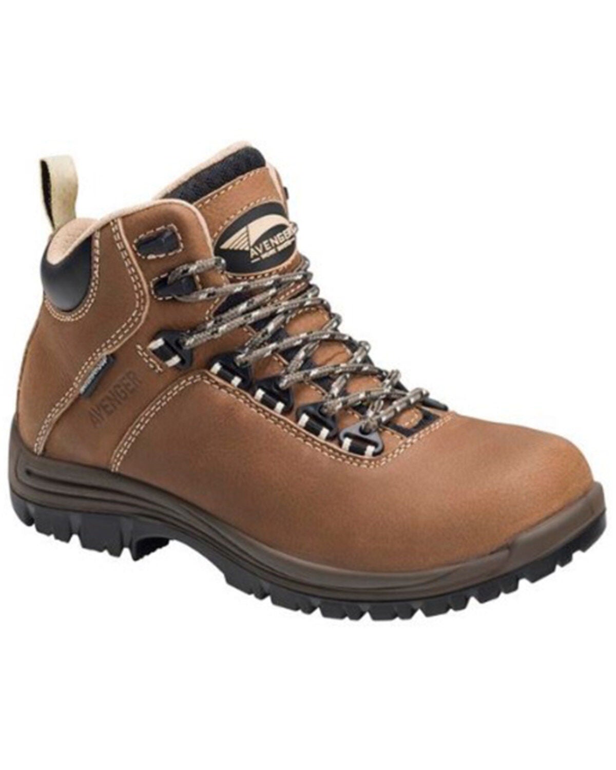 Avenger Women's Breaker Mid 6" Lace-Up Work Boot - Composite Safety Toe, Tan, hi-res