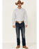 Cody James Core Men's Positive Dobby Stripe Long Sleeve Button Down Western Shirt , White, hi-res