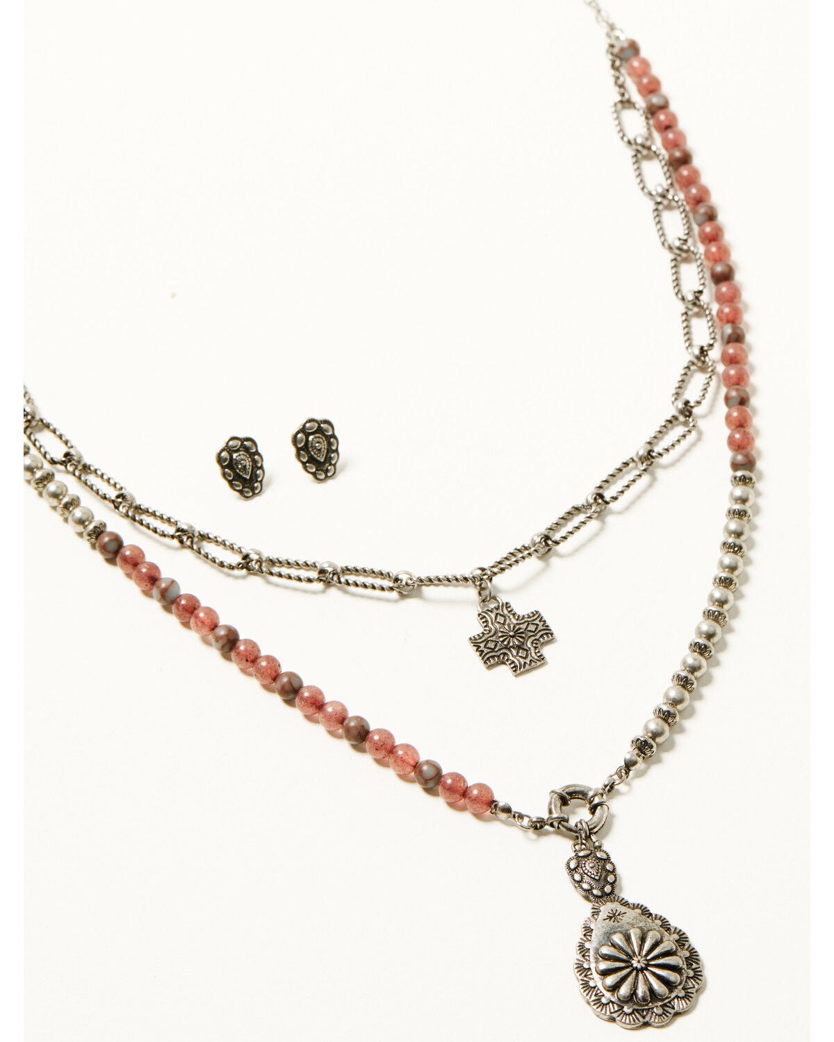 Shyanne Women's Strawberry Skies Jewelry Set - 2 Piece, Silver, hi-res