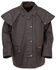Image #1 - Outback Unisex Short Oilskin Jacket, Brown, hi-res