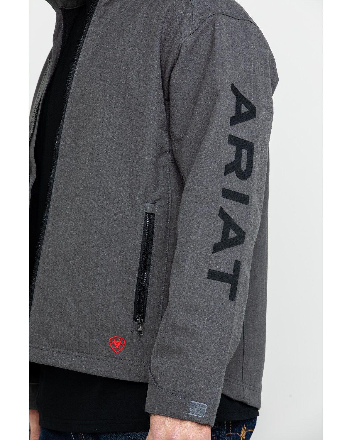 Image #4 - Ariat Men's FR Team Logo Work Jacket, Grey, hi-res