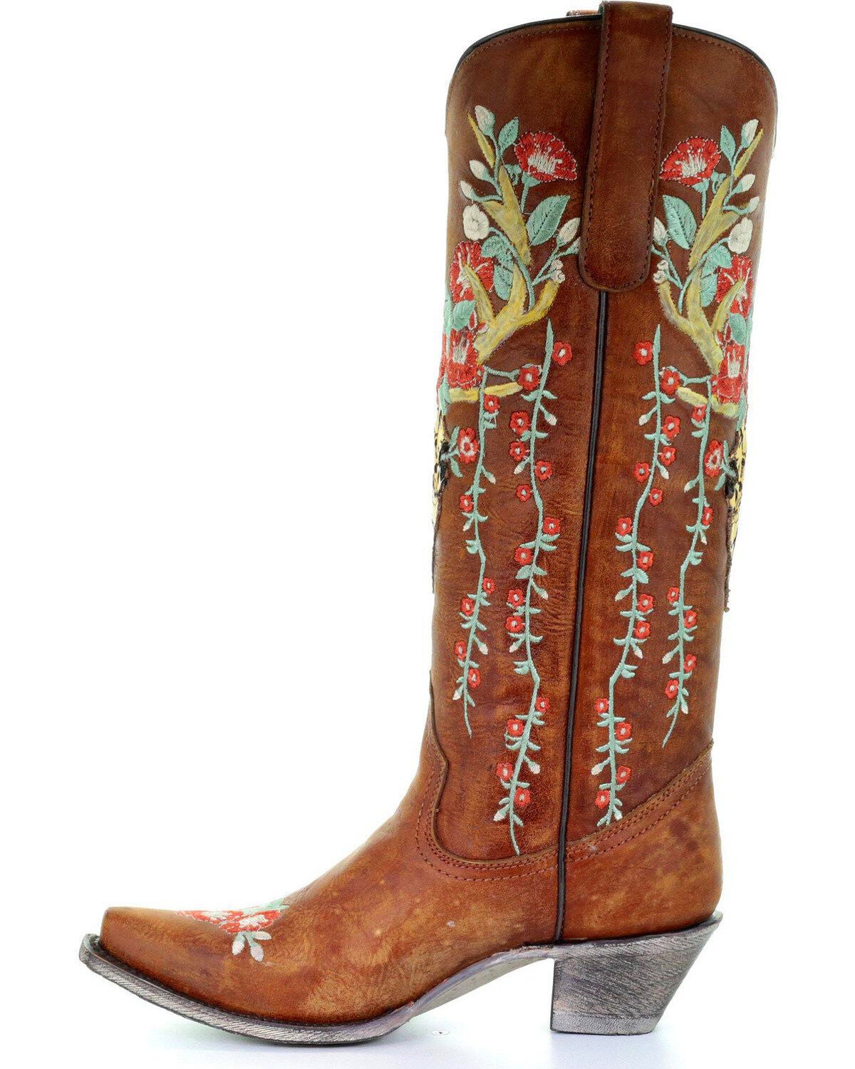 corral deer skull boots