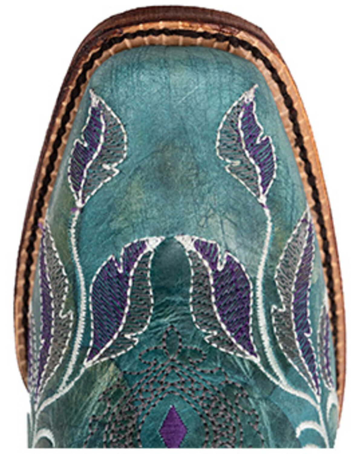 Image #6 - Ferrini Women's Dreamer Western Boots - Square Toe, Seafoam, hi-res