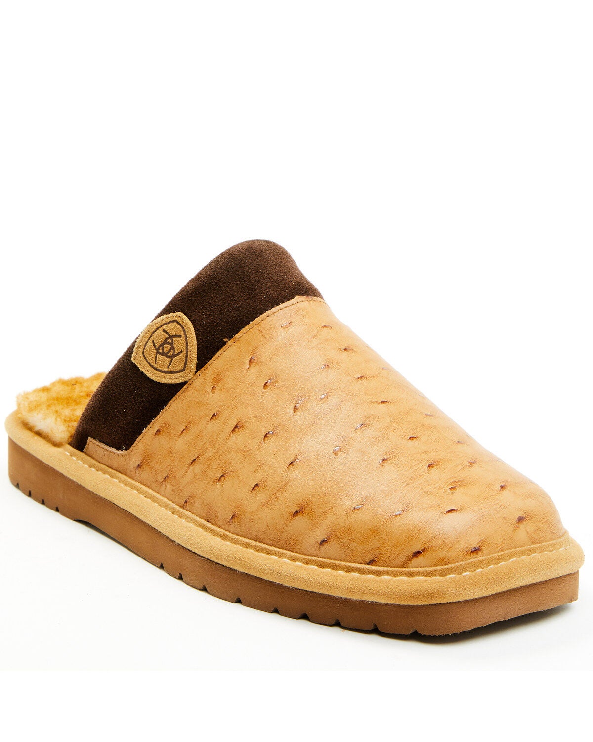 ostrich mens slipper