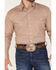 Rough Stock by Panhandle Men's Geo Print Long Sleeve Stretch Western Shirt, Taupe, hi-res