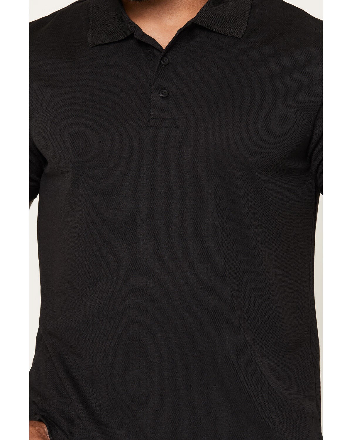 Image #3 - Strauss Men's Solid Short Sleeve Button-Down Performance Polo Shirt, Black, hi-res