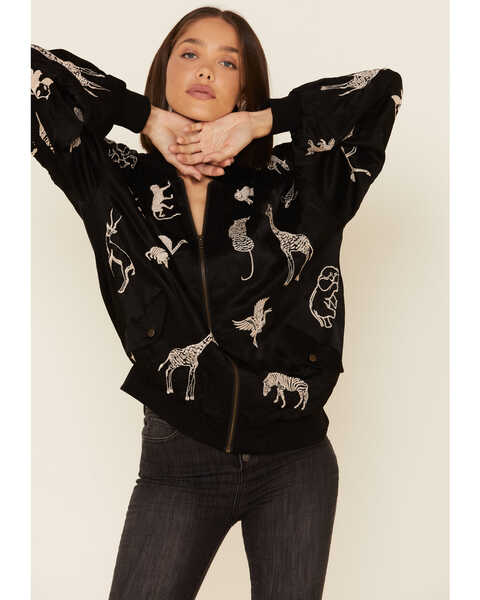 Image #1 - Johnny Was Women's Fauna Over-Sized Bomber Jacket , , hi-res