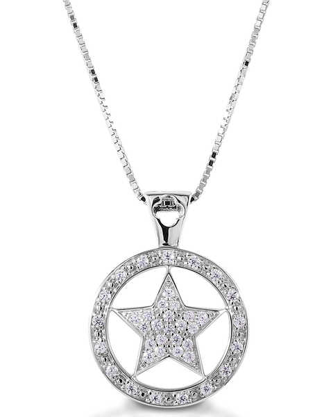 Image #1 -  Kelly Herd Women's Large Star Pendant Necklace , Silver, hi-res